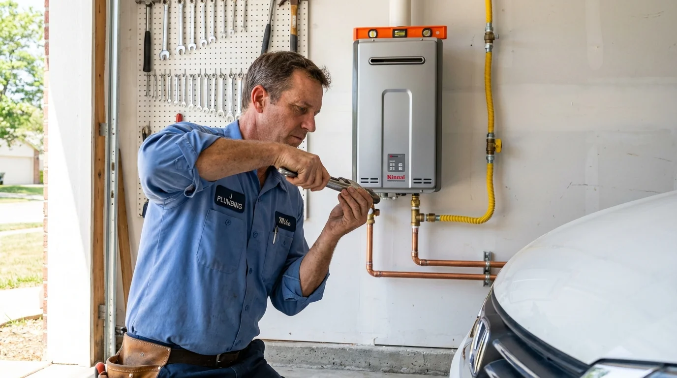 Tankless water heater installation by a Johns Plumbing LLC plumber in Macclenny